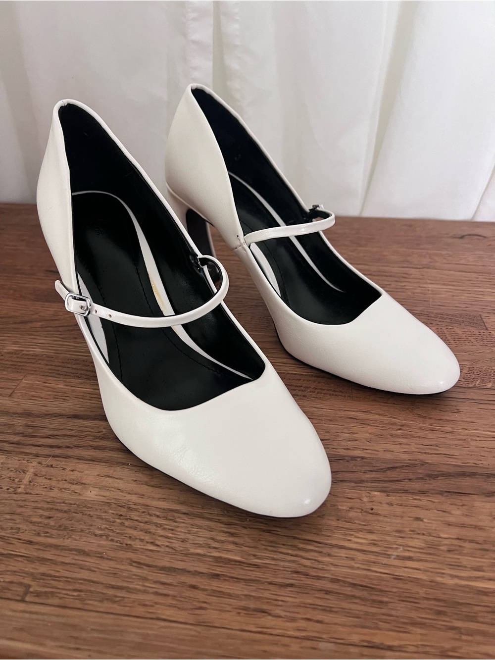 Zara Classic White Mary Jane Pumps - Women's Dress Heels